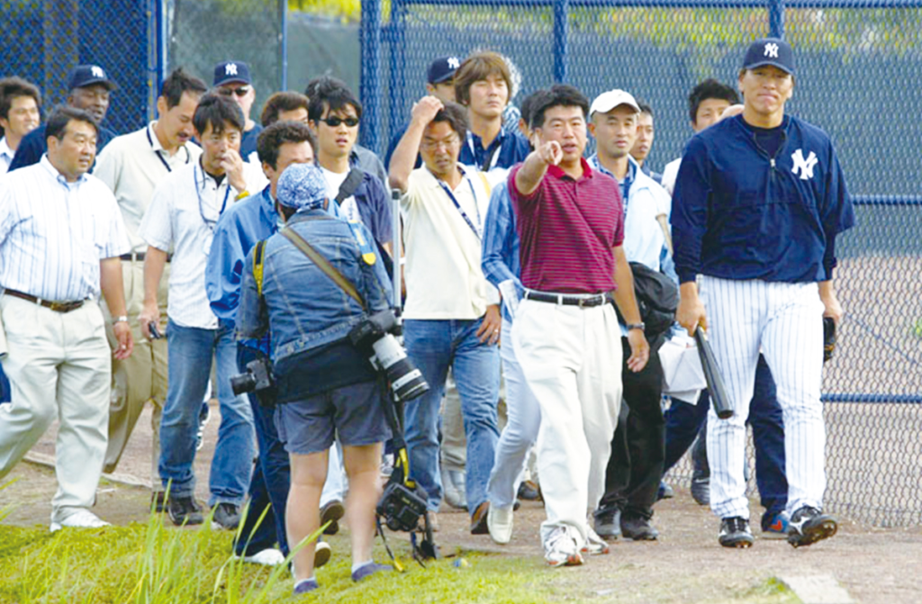 松井秀喜と報道陣